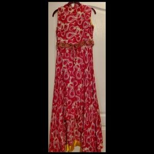 Beautiful Long Dress L with belt